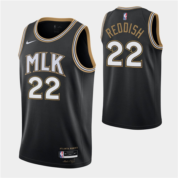 Men's Atlanta Hawks #22 Cam Reddish 2020-21 Black NBA City Edition Stitched Jersey Men's Atlanta Hawks #22 Cam Reddish 2020-21 Black NBA City Edition Stitched Jersey